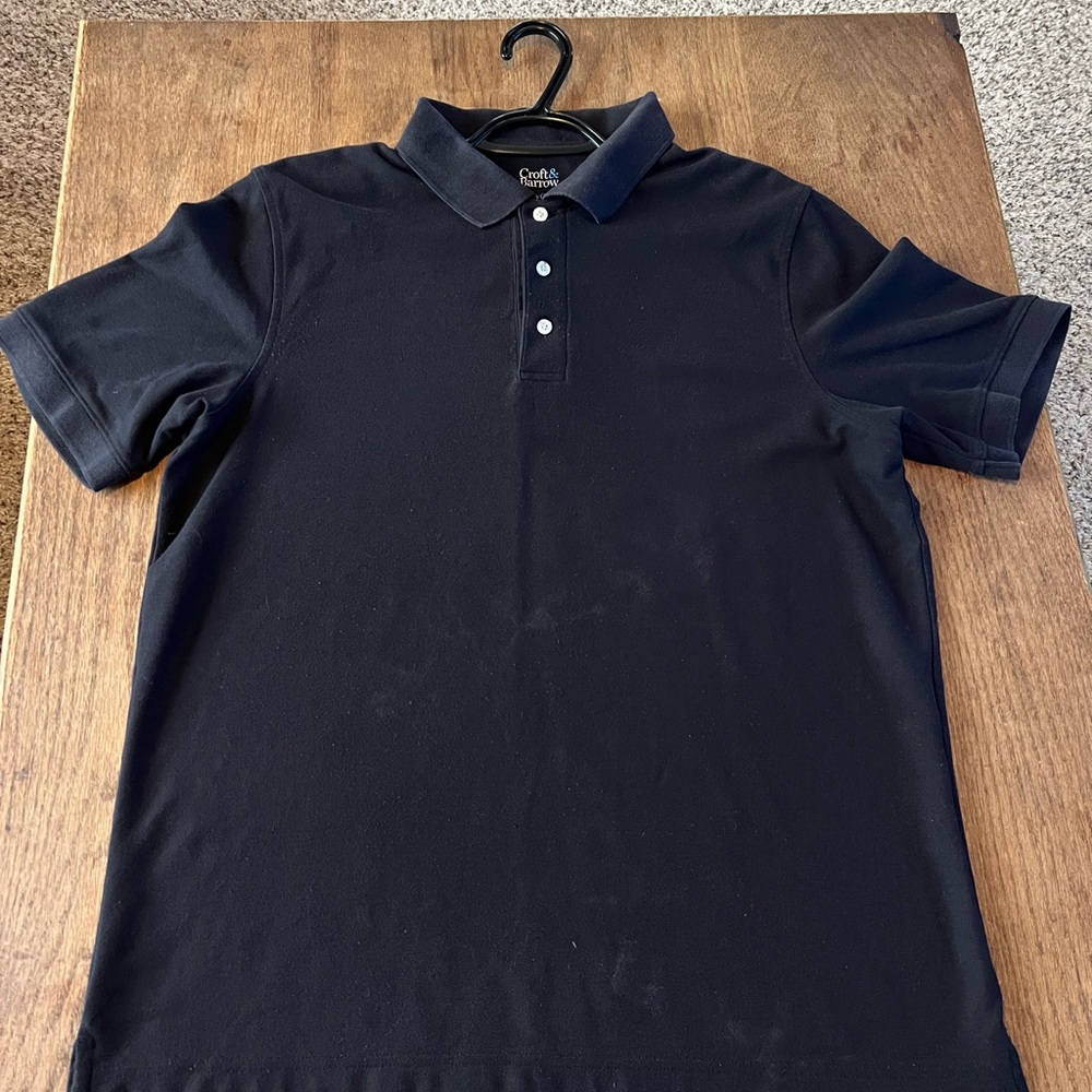 Croft & Barrow Classic Black Polo Shirt for Men